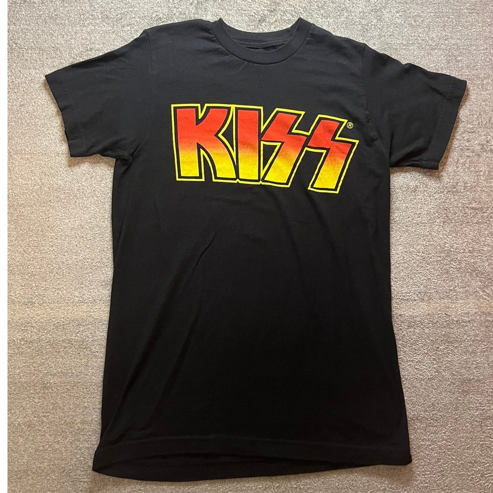 KISS Band Logo Graphic T-Shirt Black Size Small Band Tee Rock N Roll